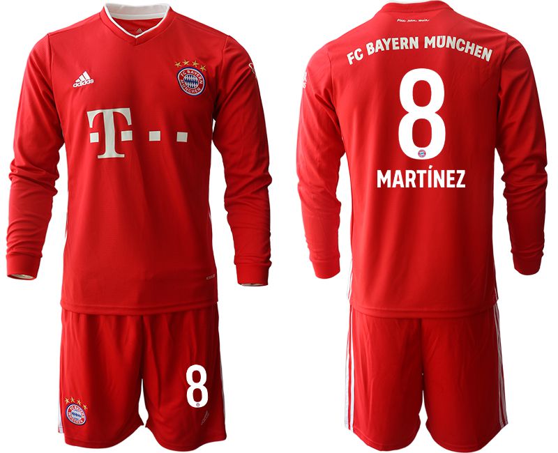Men 2020-2021 club Bayern Munich home long sleeves #8 red Soccer Jerseys->bayern munich jersey->Soccer Club Jersey